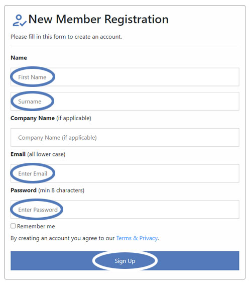 Registration form help